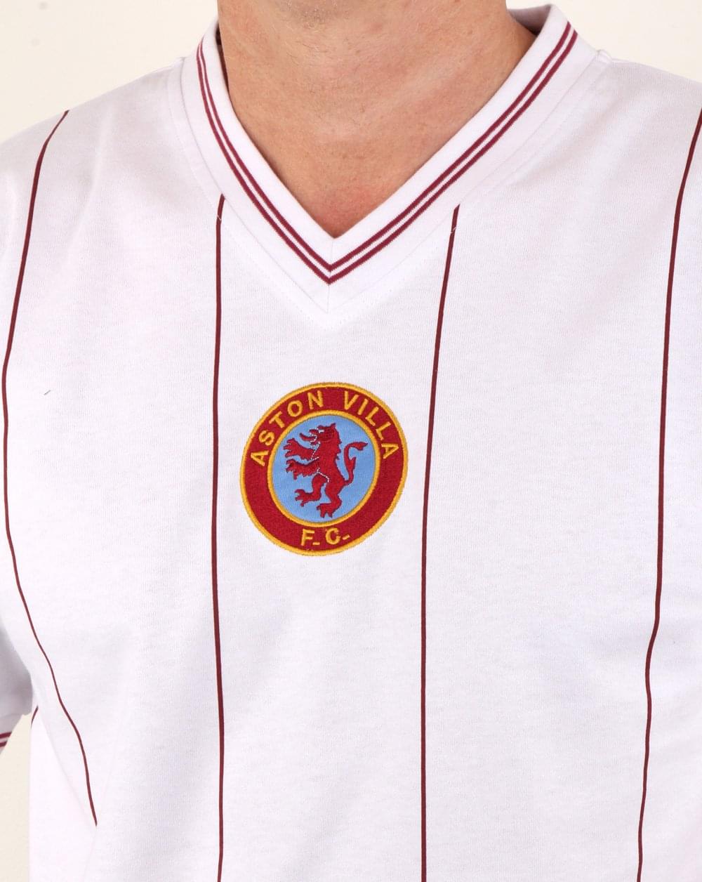80s Casual Classics Aston Villa 1982 Away Retro Shirt White - Image 2