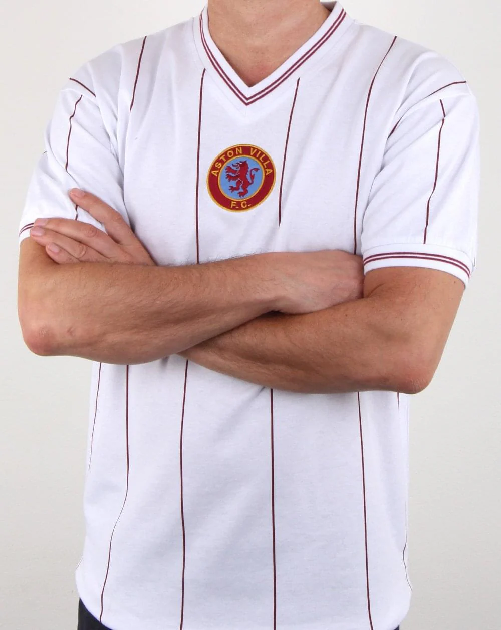 80s Casual Classics Aston Villa 1982 Away Retro Shirt White - Image 3