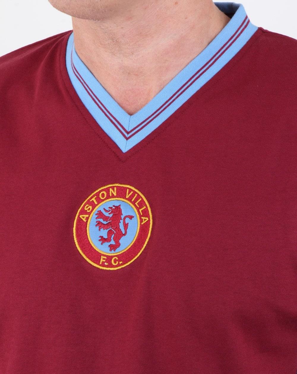 80s Casual Classics Aston Villa 1982 Retro Shirt Claret - Image 2