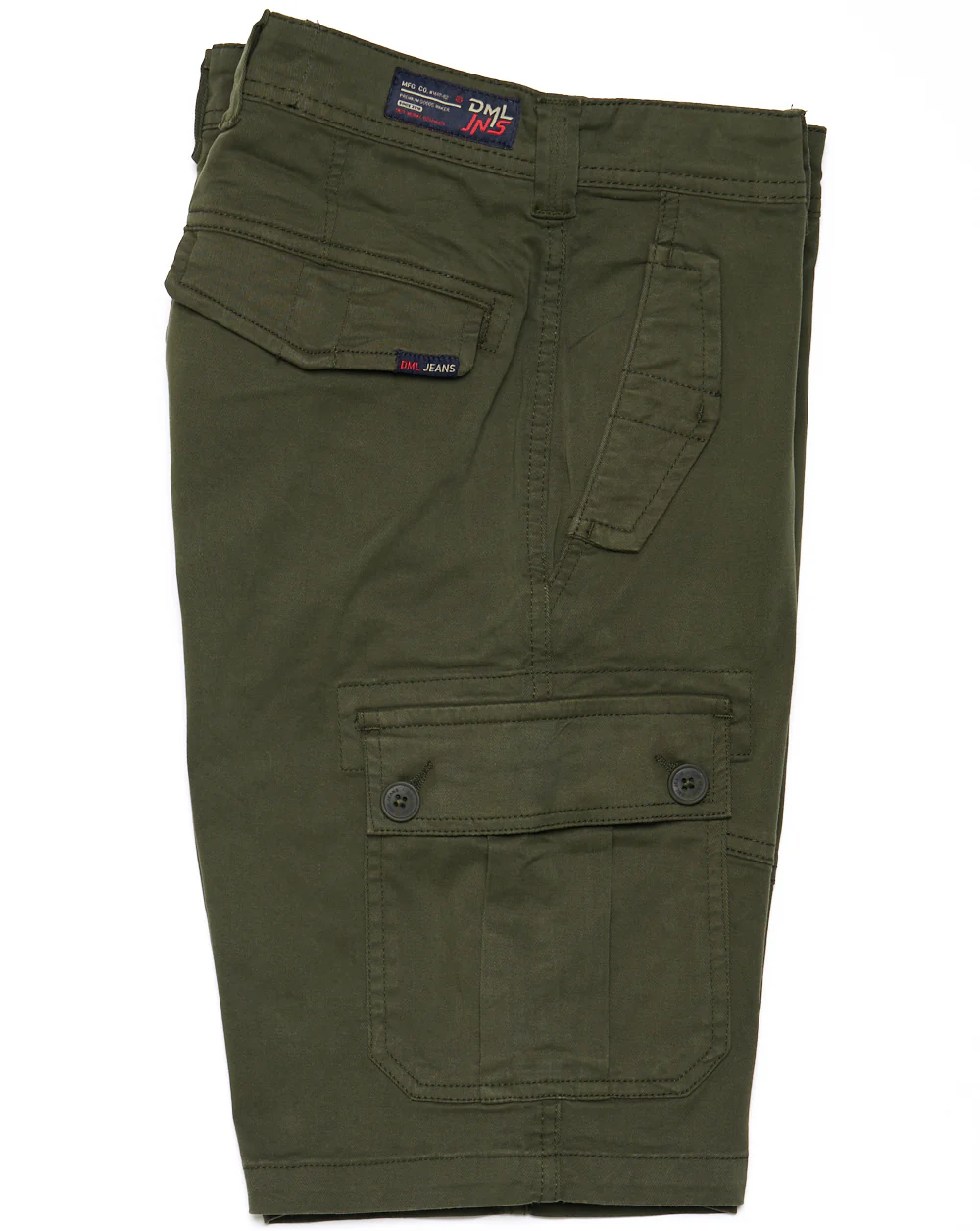 80s Casual Classics Benson Cargo Shorts Olive Green - Image 5
