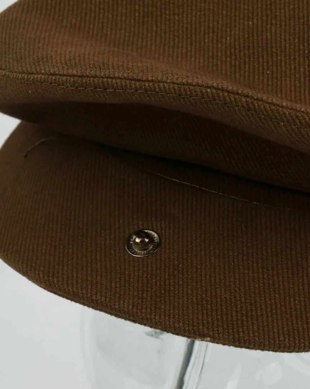 80s Casual Classics Brushed Cotton Flat Cap Olive - Image 2