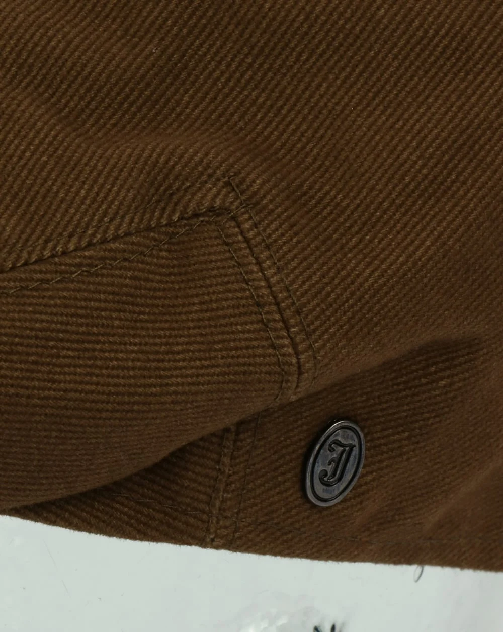 80s Casual Classics Brushed Cotton Flat Cap Olive - Image 3