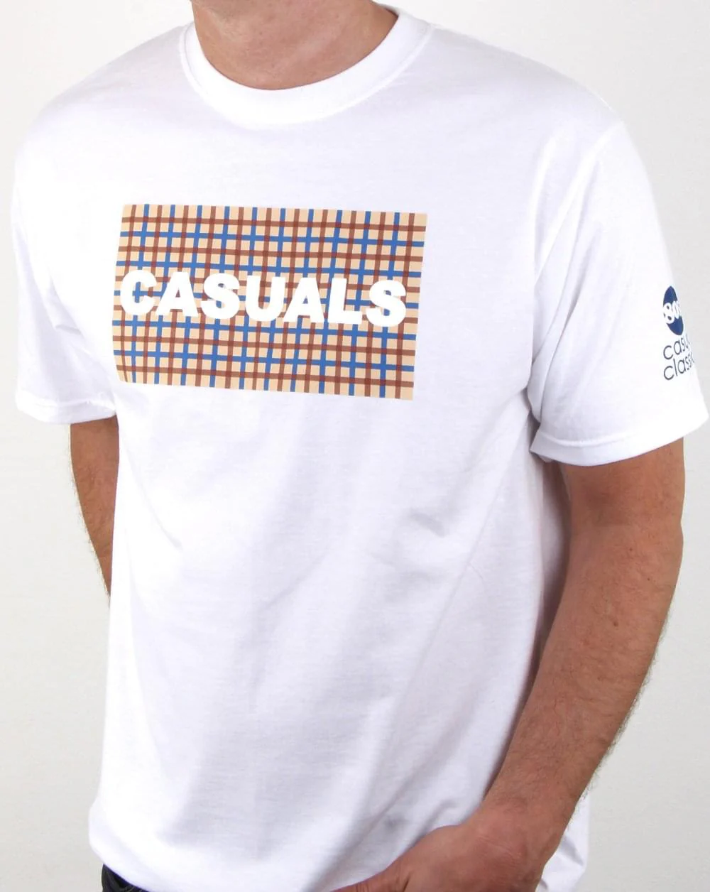 80s Casual Classics Casual Check T Shirt White - Image 3