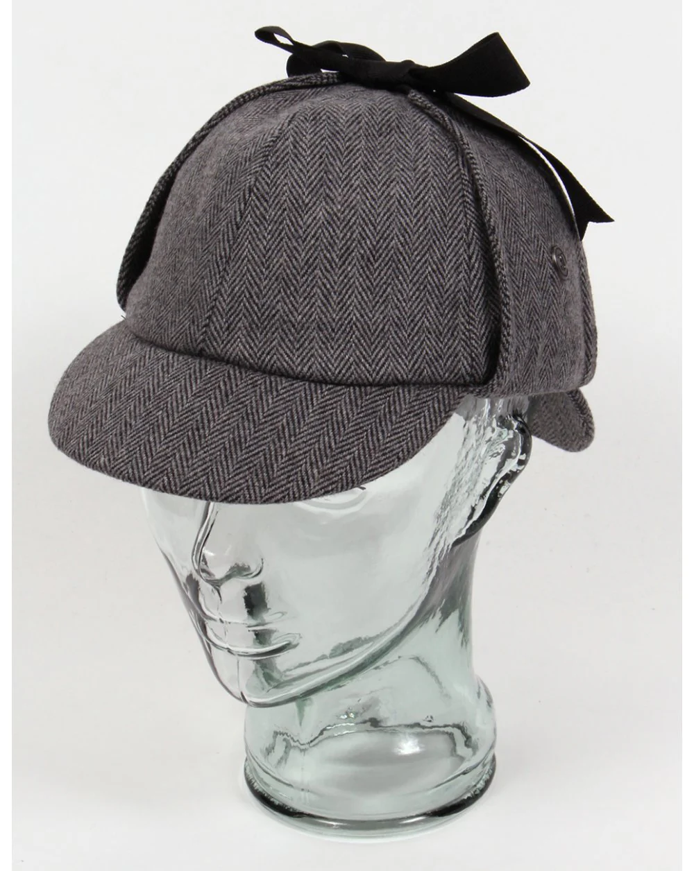 80s Casual Classics Classic Deerstalker Houndstooth Hat Herringbone