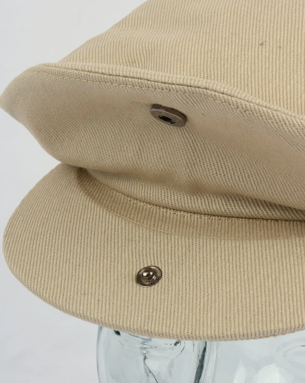 80s Casual Classics Cotton Flat Cap Beige - Image 2