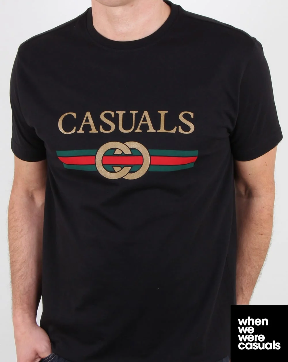 80s Casual Classics Designer Casual T Shirt Black