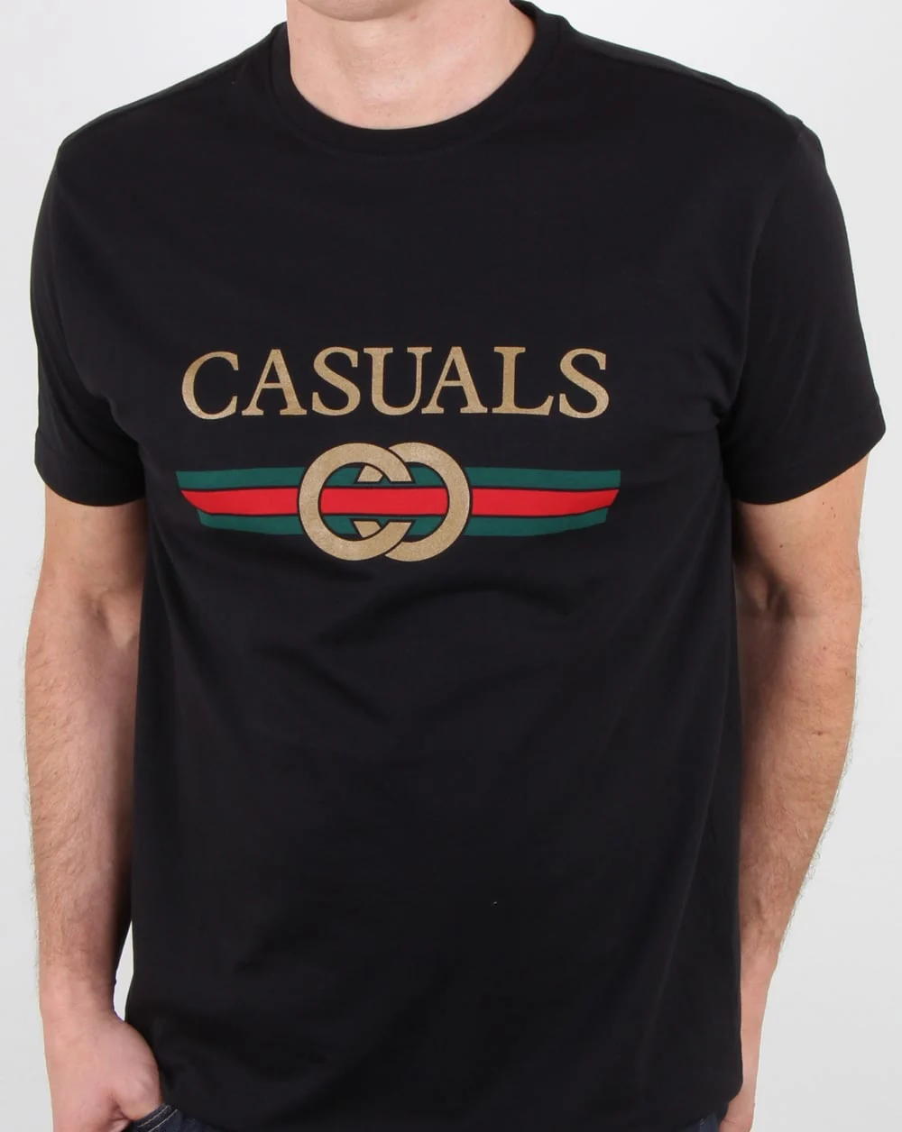80s Casual Classics Designer Casual T Shirt Black - Image 3