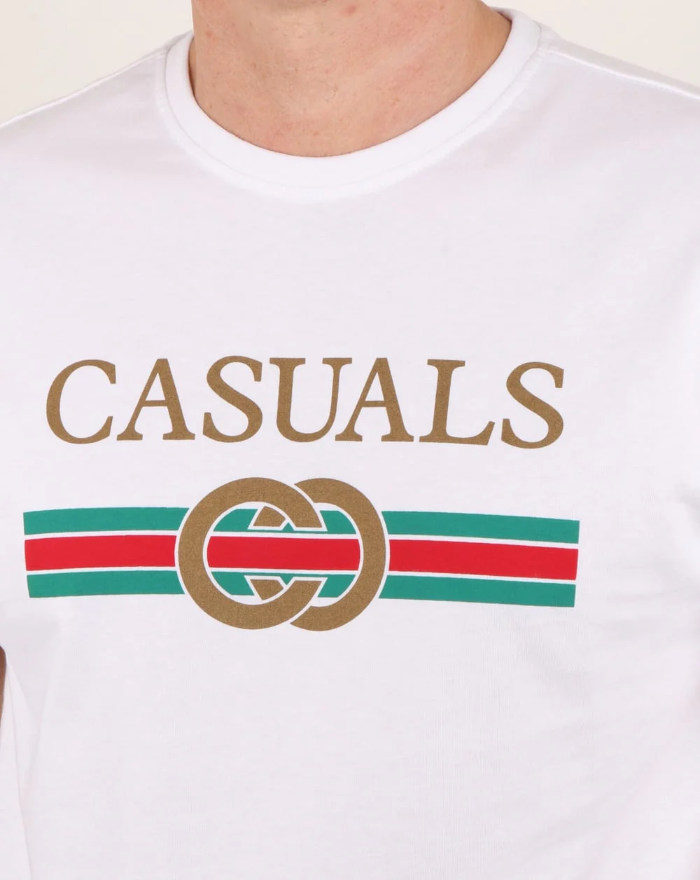 80s Casual Classics Designer Casual T Shirt White - Image 2