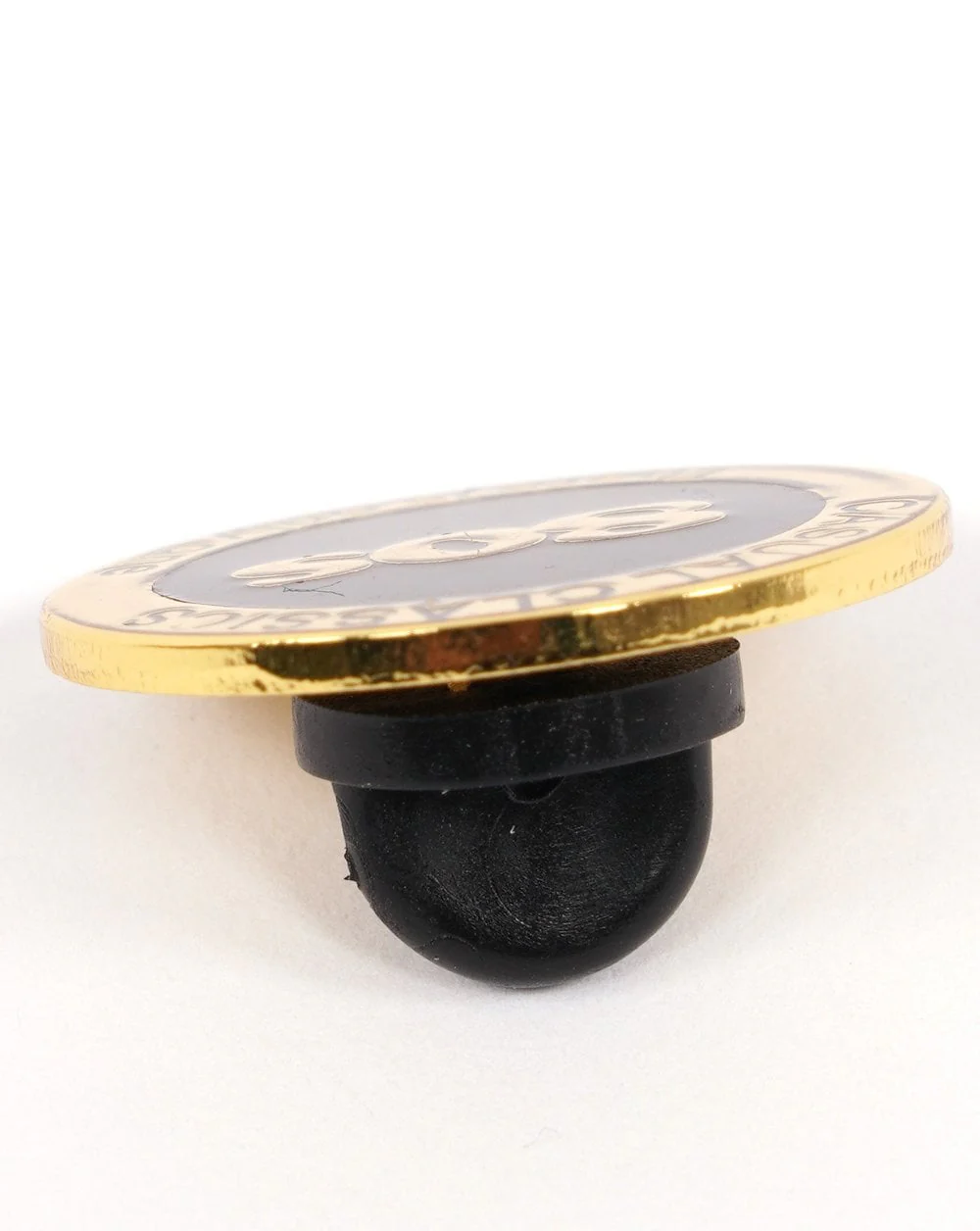 80s Casual Classics Elite Pin Badge Black/gold - Image 2