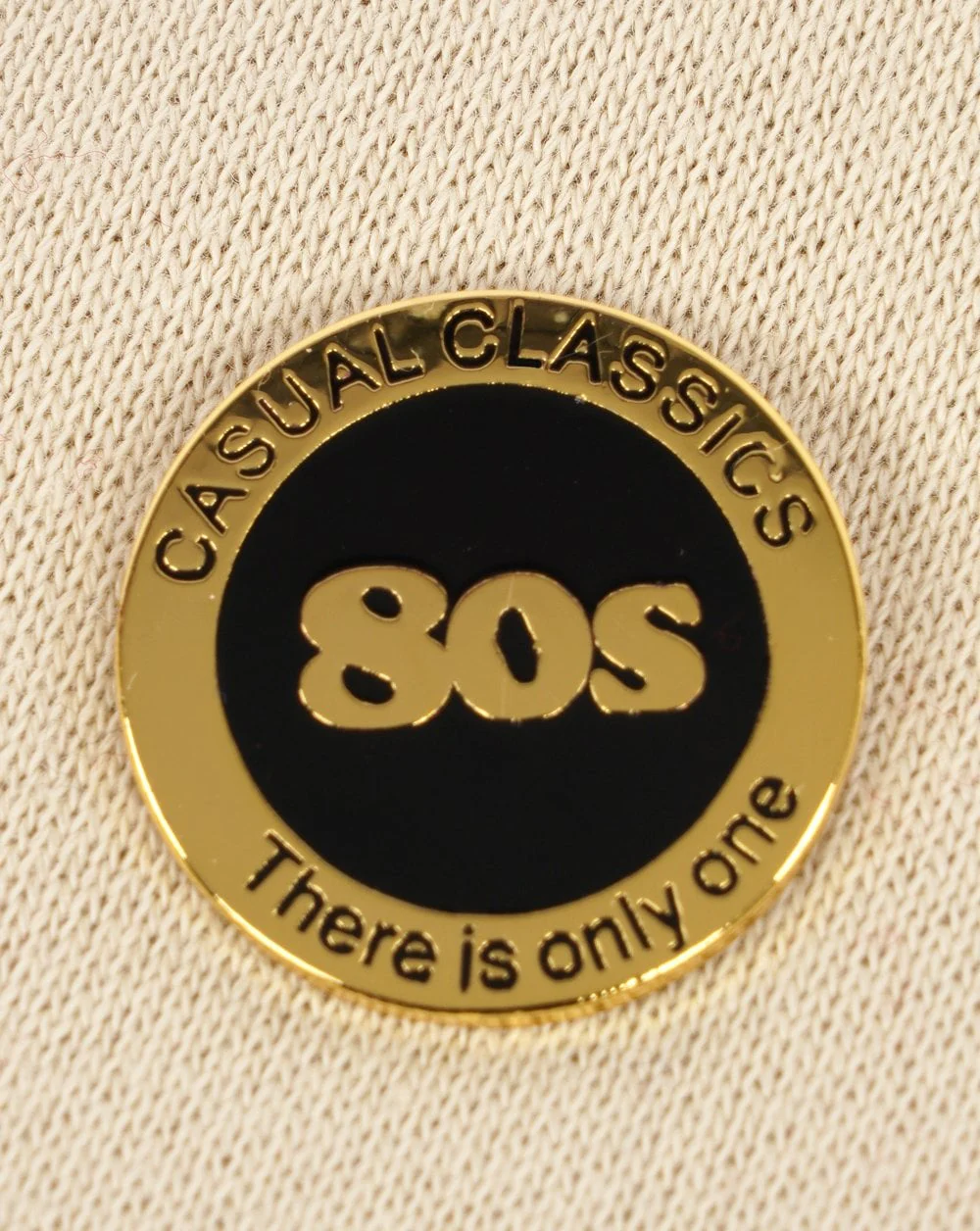 80s Casual Classics Elite Pin Badge Black/gold - Image 3