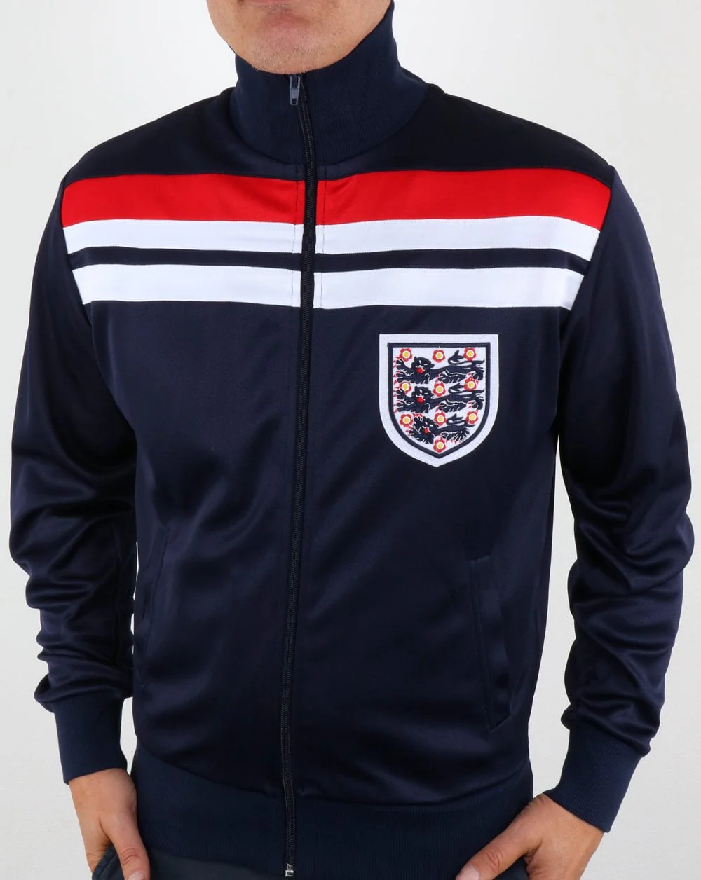 80s Casual Classics England 1982 Track Top Navy