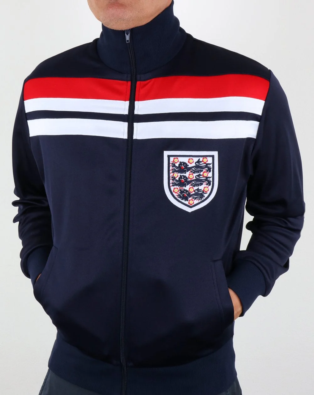 80s Casual Classics England 1982 Track Top Navy - Image 3