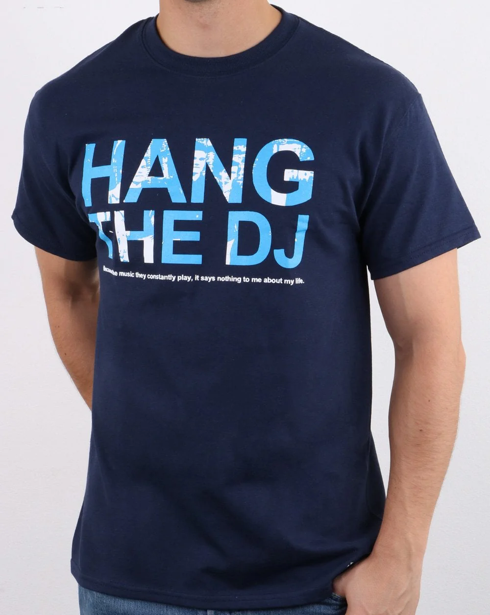 80s Casual Classics Hang The DJ T-shirt Navy - Image 2