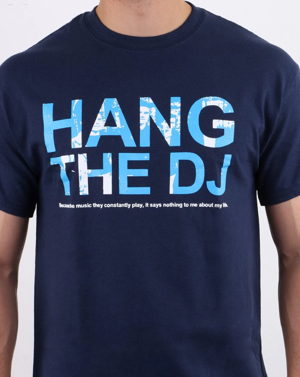 80s Casual Classics Hang The DJ T-shirt Navy - Image 3