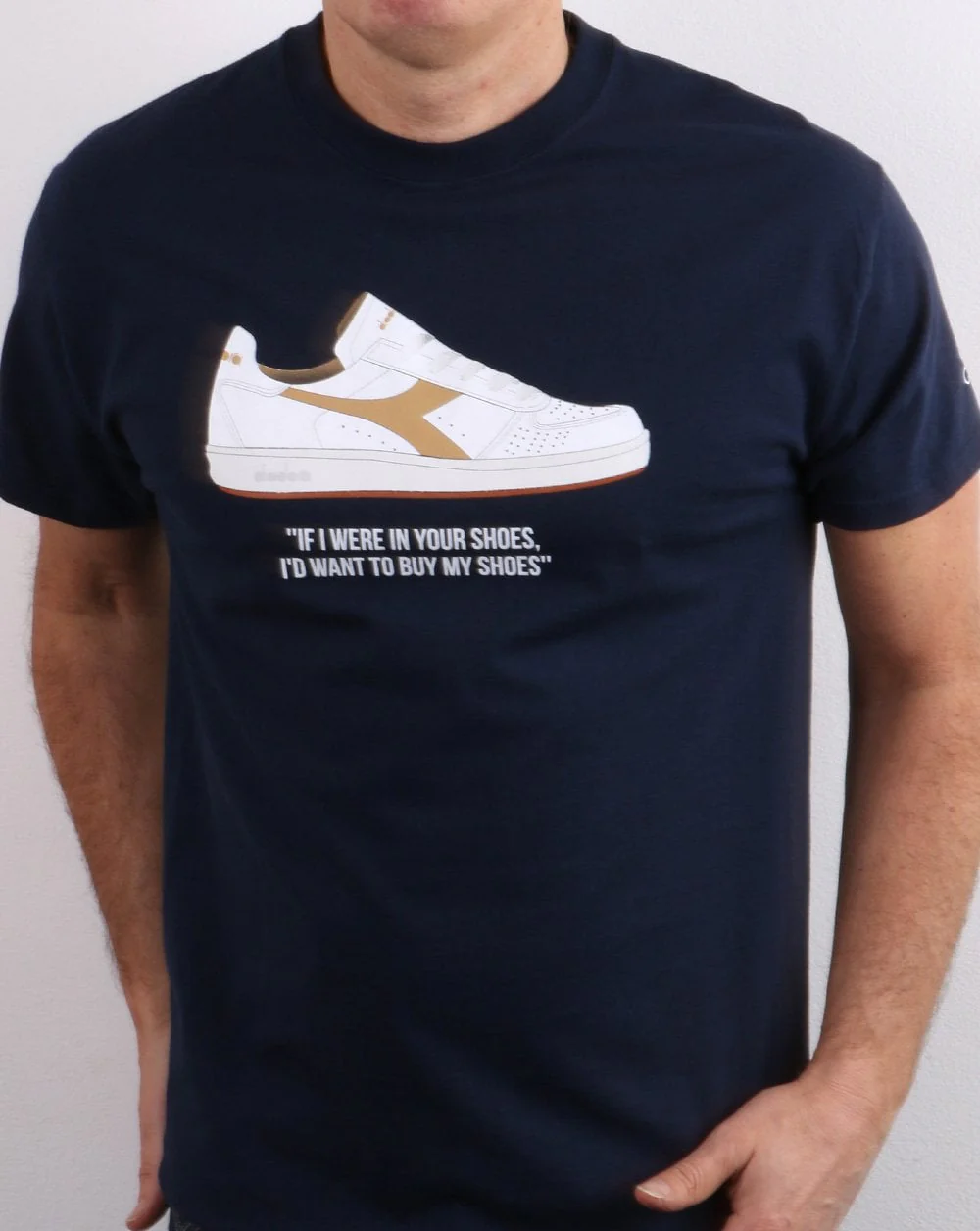 80s Casual Classics If I Were In Your Shoes T-shirt Navy - Image 4