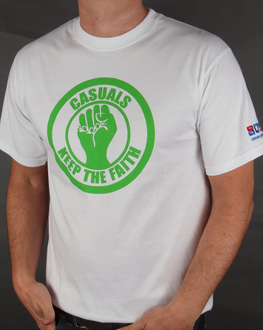 80s Casual Classics Keep The Faith T-shirt White/Green