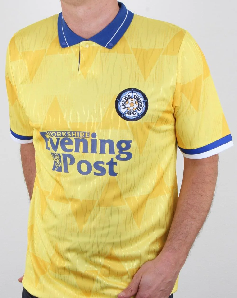 80s Casual Classics Leeds 1992 Away Retro Shirt Yellow - Image 3