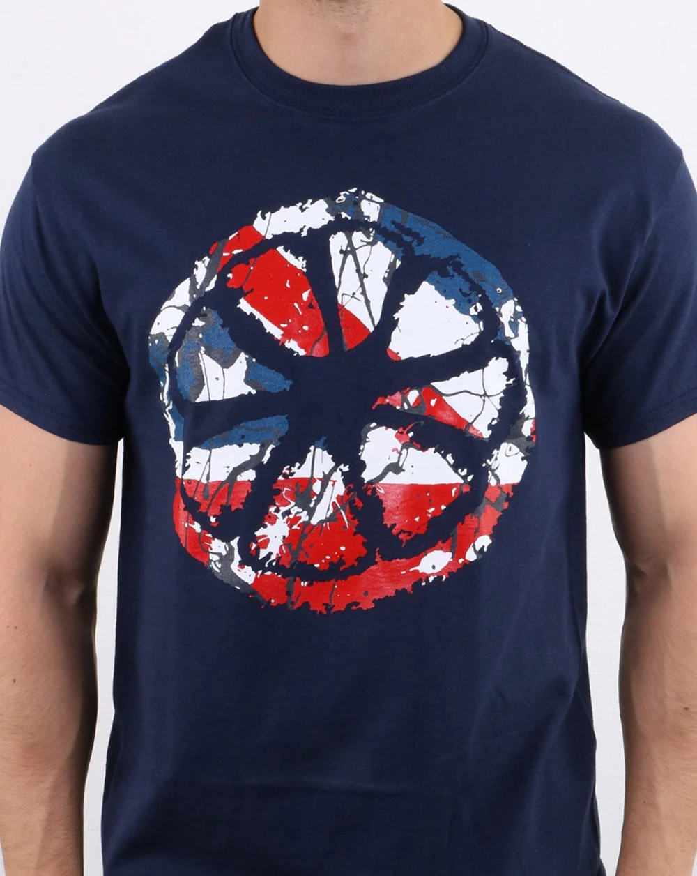 80s Casual Classics Lemon Waterfall T-shirt Navy - Image 3