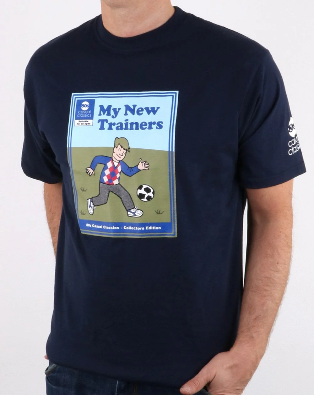 80s Casual Classics My New Trainers T Shirt Navy