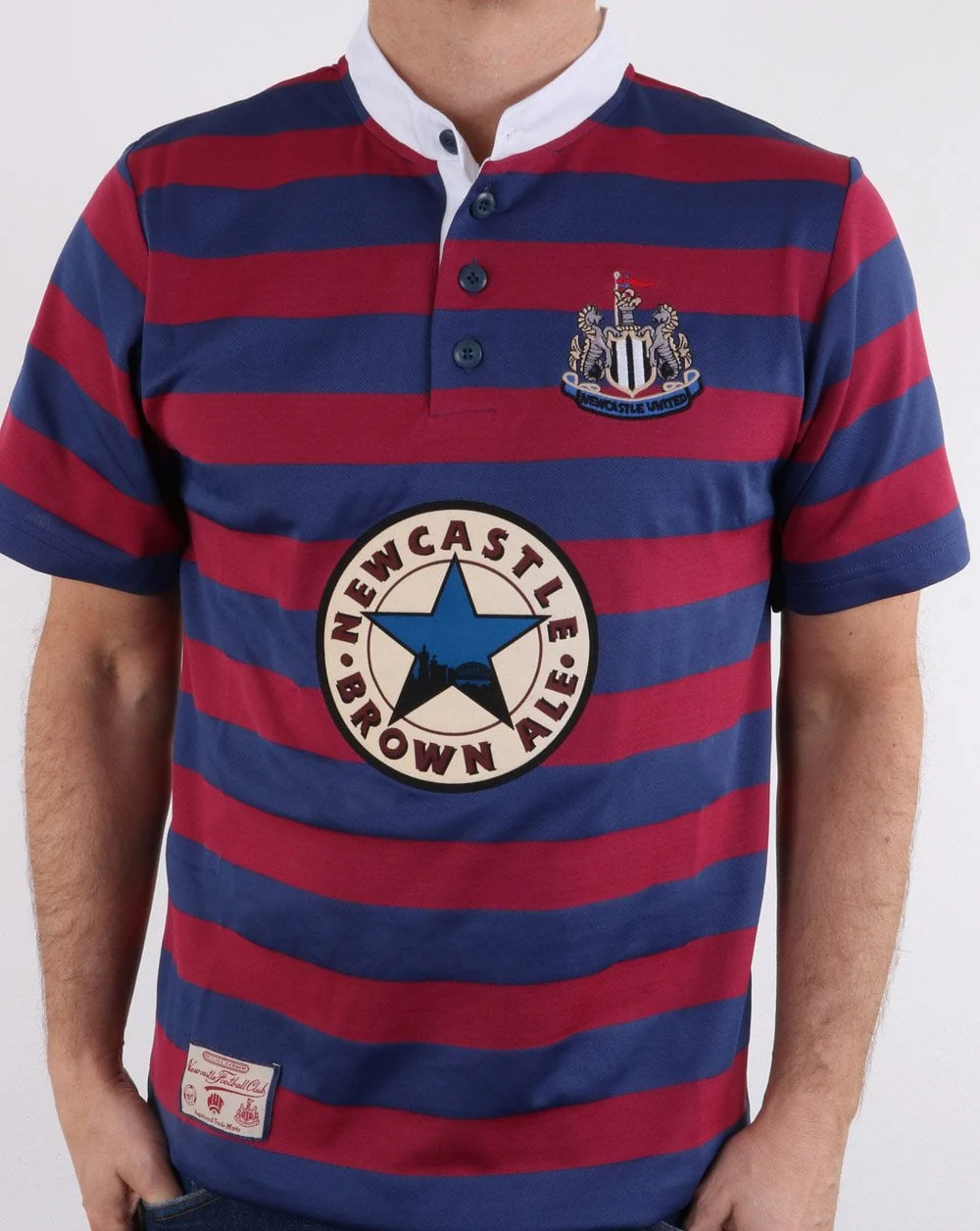 80s Casual Classics Newcastle United 1996 Away Shirt Claret/navy - Image 2