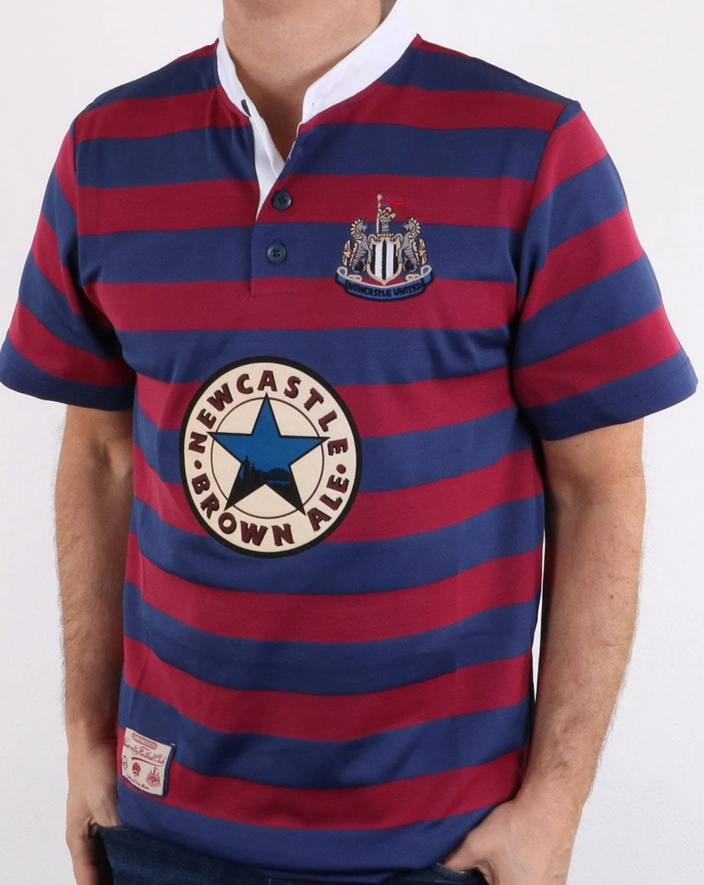 80s Casual Classics Newcastle United 1996 Away Shirt Claret/navy - Image 3