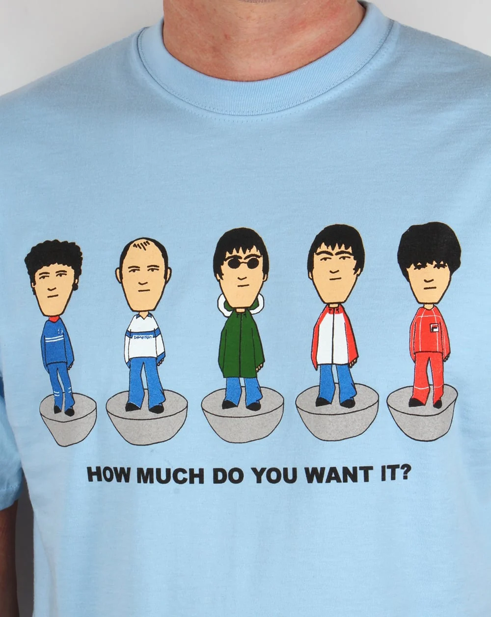 80s Casual Classics Oasis Table Football T-shirt Sky Blue - Image 2