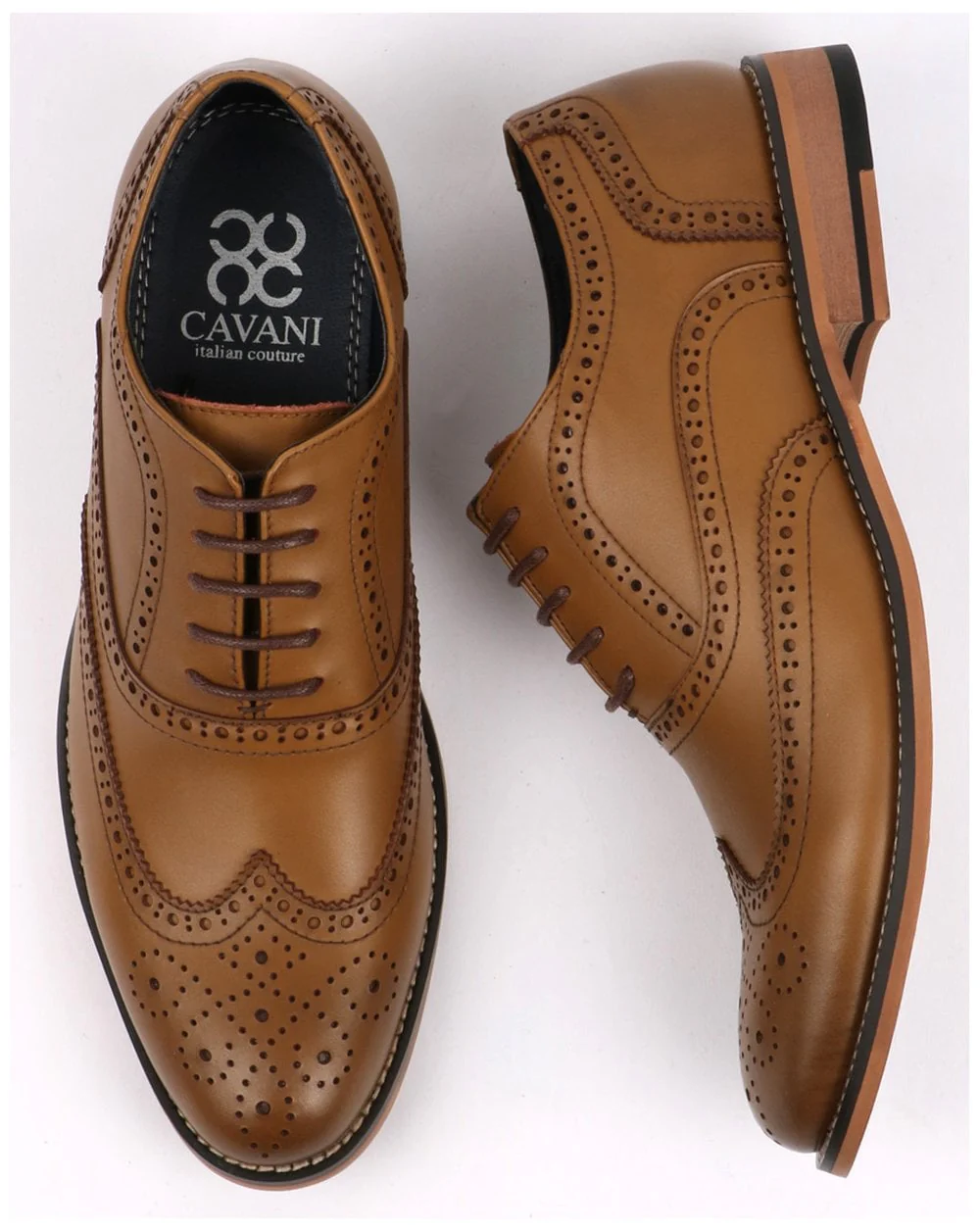 80s Casual Classics Oxford Brogues Tan - Image 2