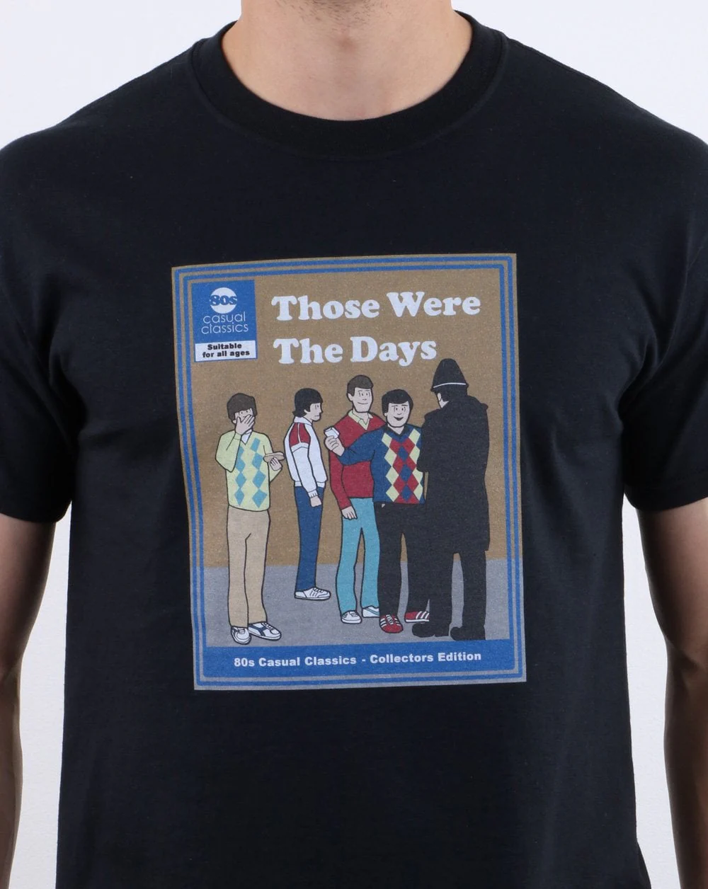 80s Casual Classics Those Were The Days T Shirt Black - Image 3