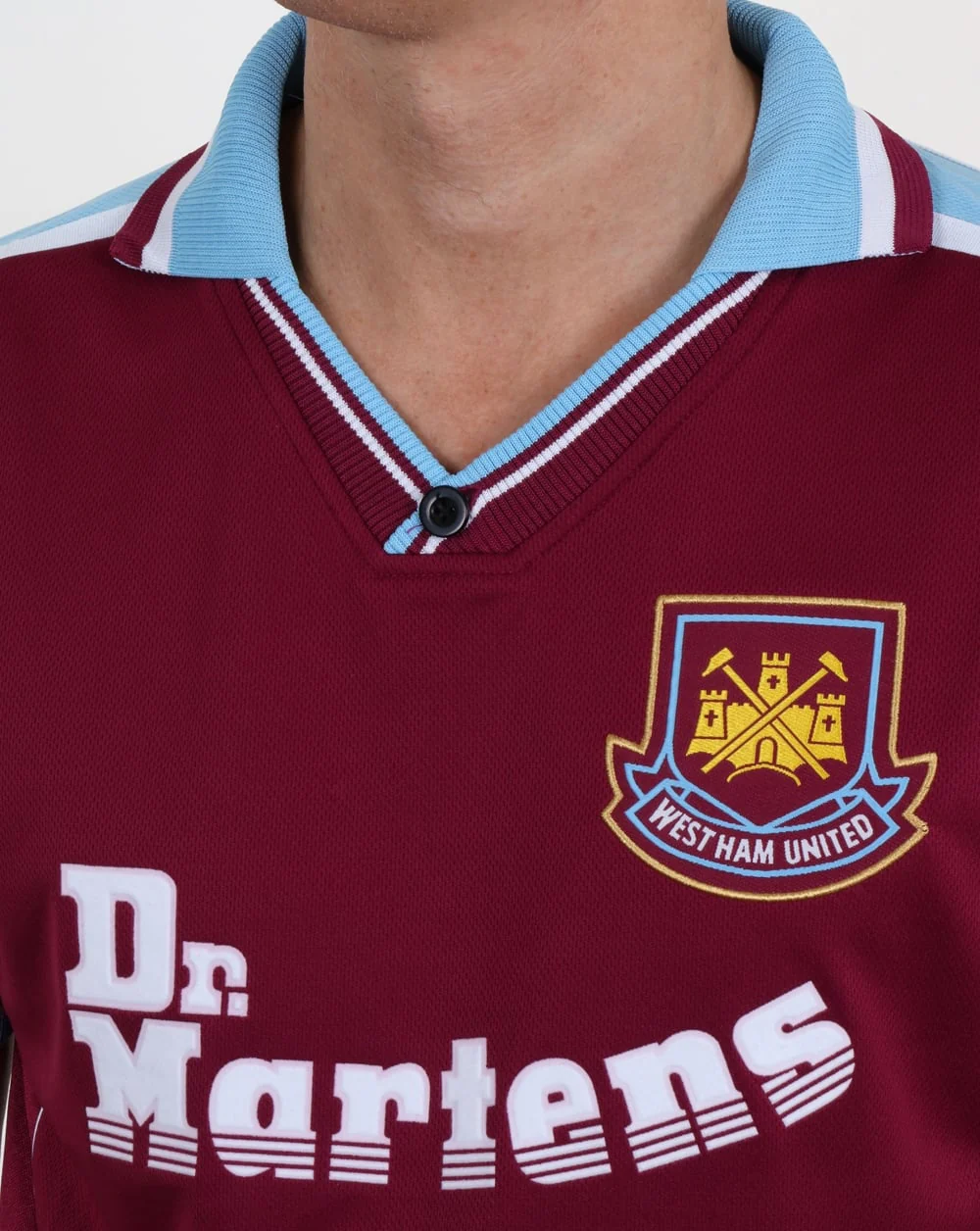 80s Casual Classics West Ham 2000 Retro Football Shirt Claret - Image 2