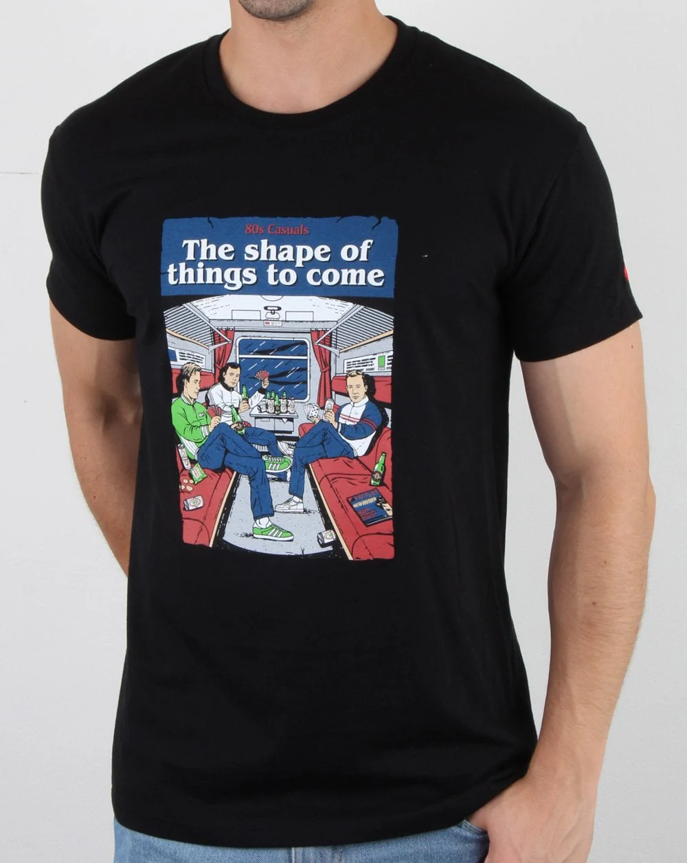 80s Casuals Shape Of Things To Come T-shirt Black - Image 2