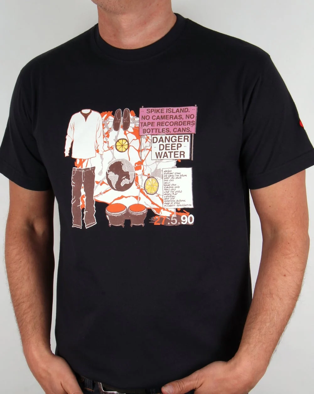 80s Casuals Spike Island T-shirt Navy
