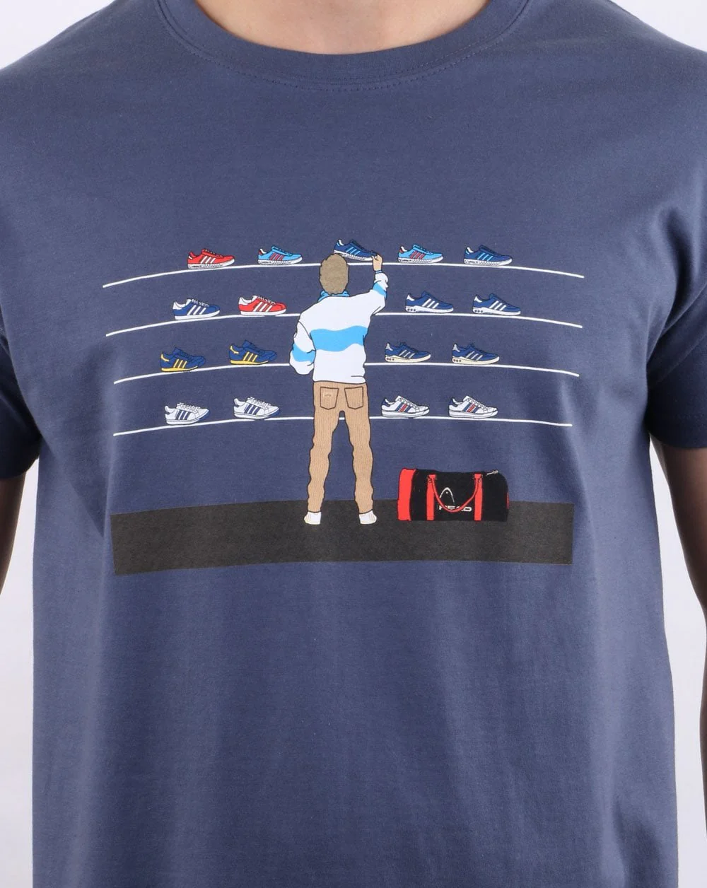 80s Casuals Tales Of Train Journeys T Shirt Denim - Image 3