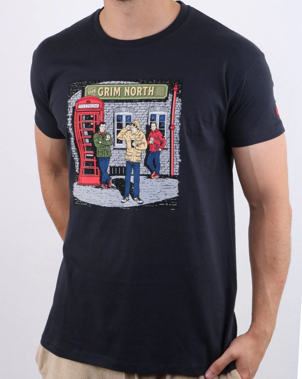 80s Casuals The Grim North T-shirt Navy - Image 2