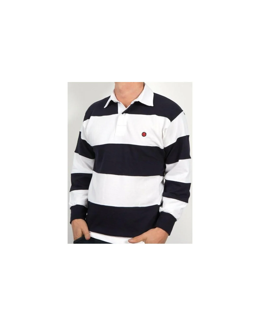 80s Casuals Treviso Rugby Shirt White/navy