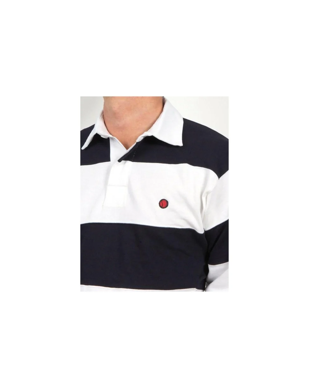 80s Casuals Treviso Rugby Shirt White/navy - Image 2