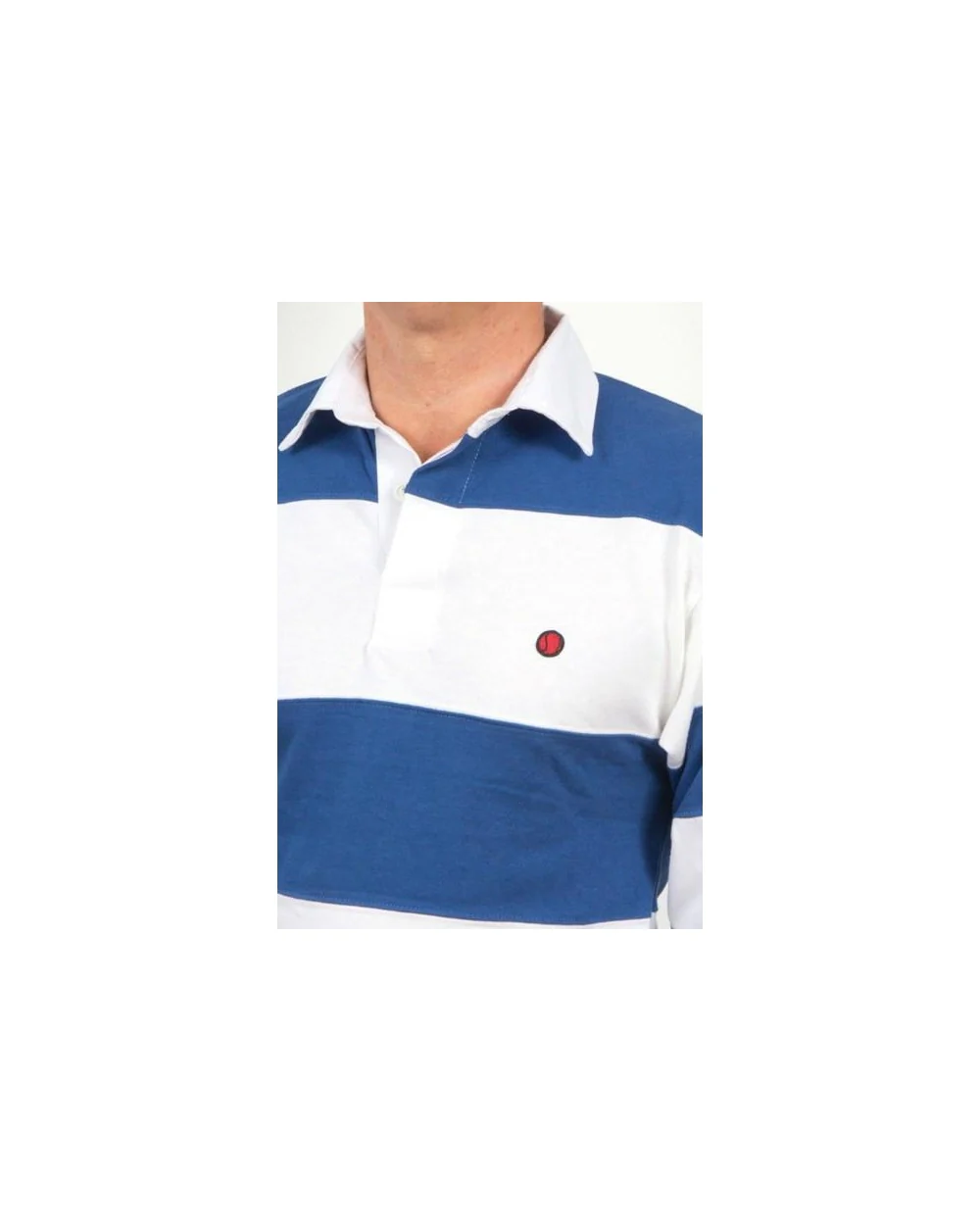 80s Casuals Treviso Rugby Shirt White/royal Blue - Image 2