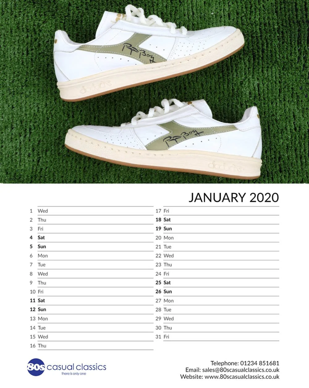 80sCC Iconics Large A3 Calendar 2020 - Image 2