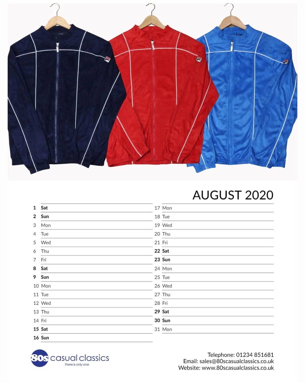 80sCC Iconics Large A3 Calendar 2020 - Image 3