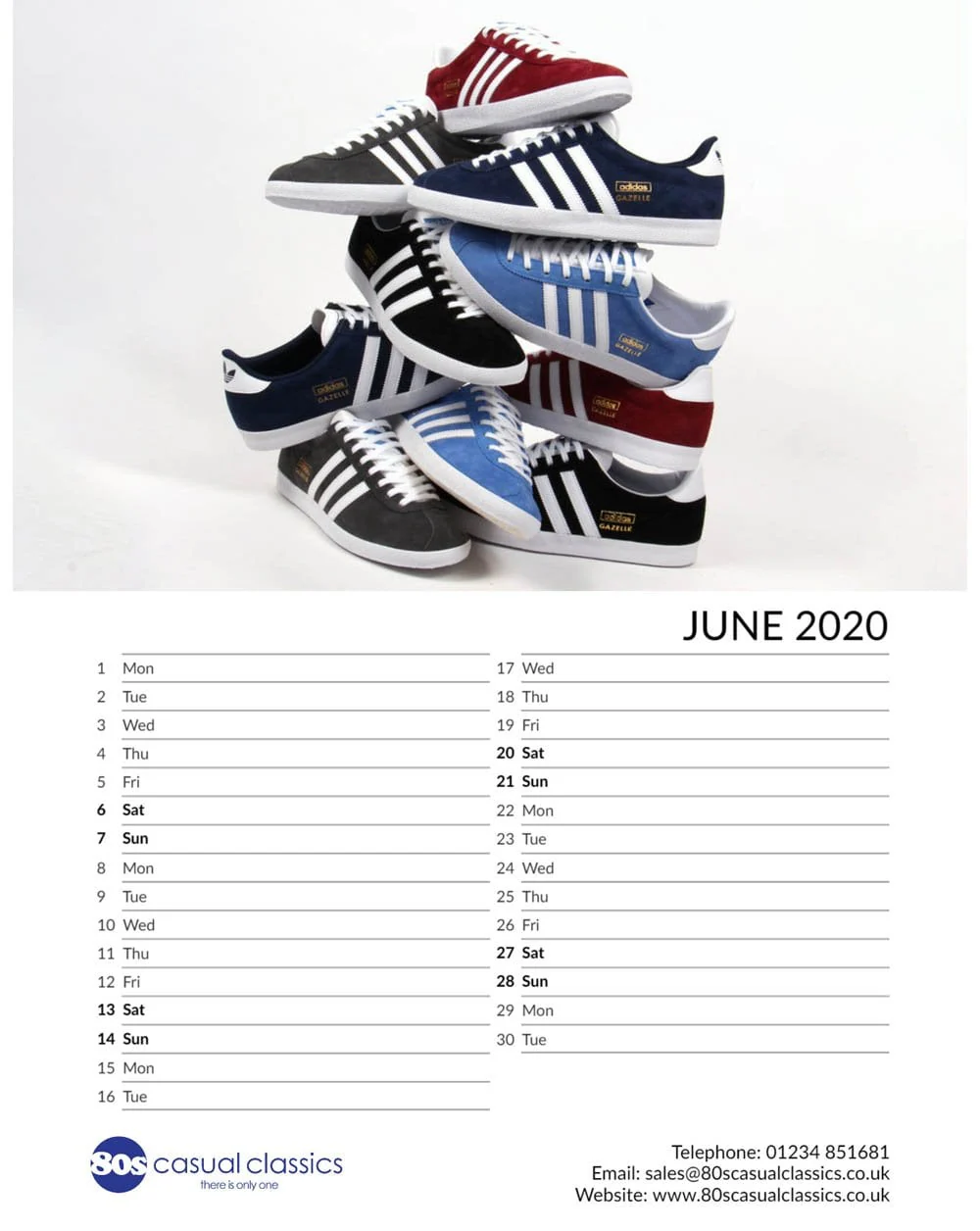 80sCC Iconics Large A3 Calendar 2020 - Image 5