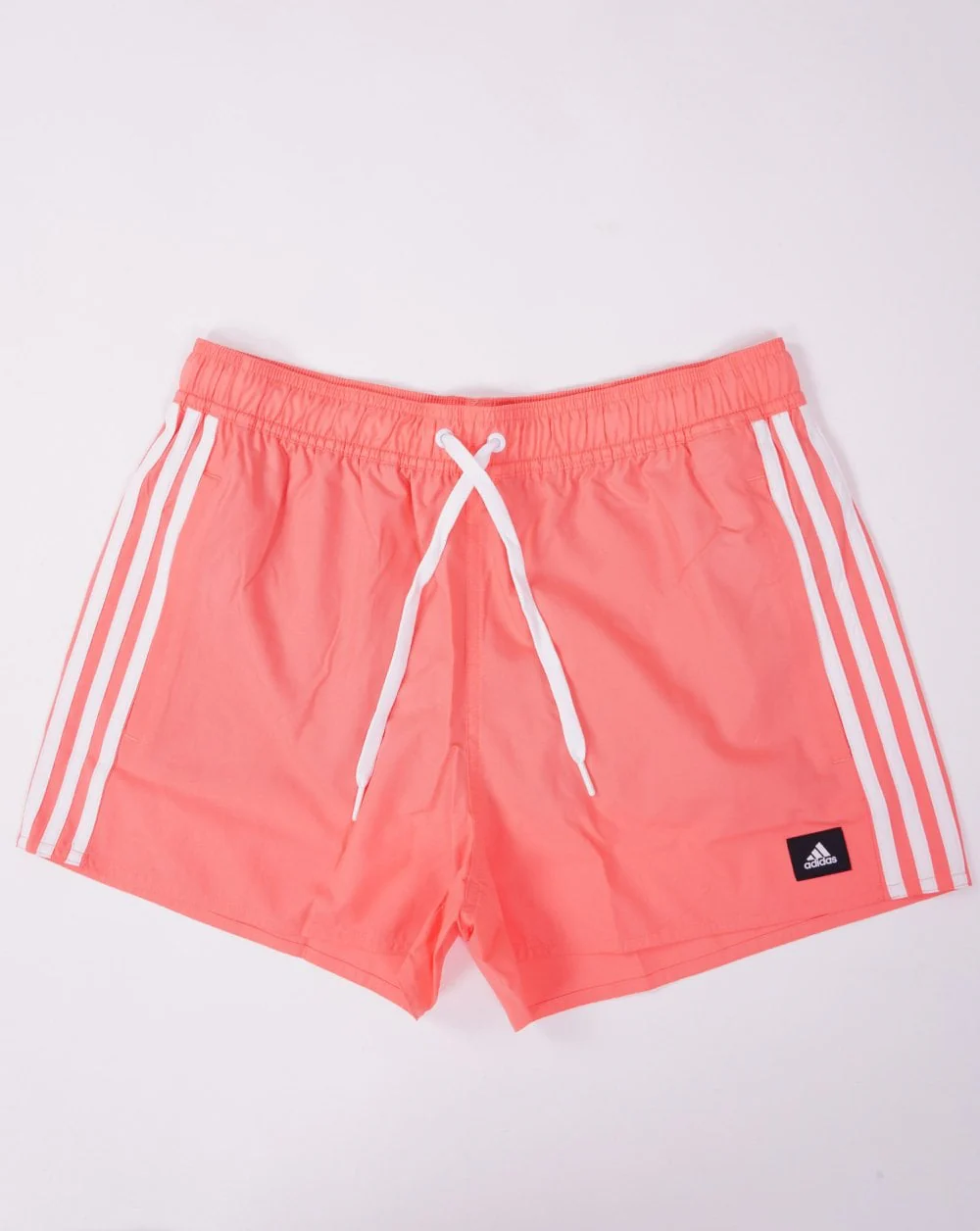 Adidas 3 Stripes CLX Swim Shorts Coral