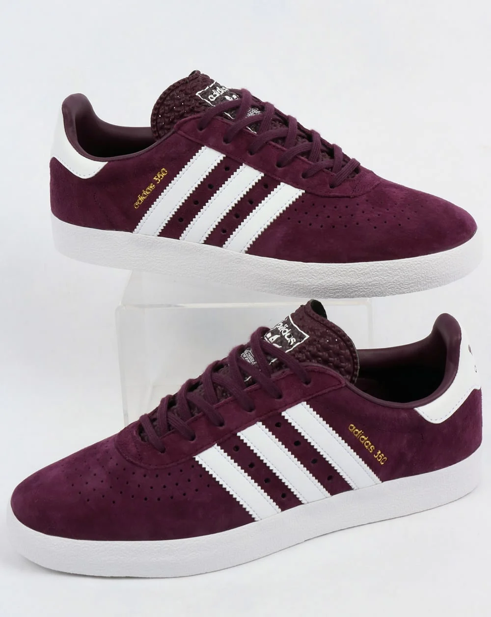 Adidas 350 Trainers Deep Plum/White
