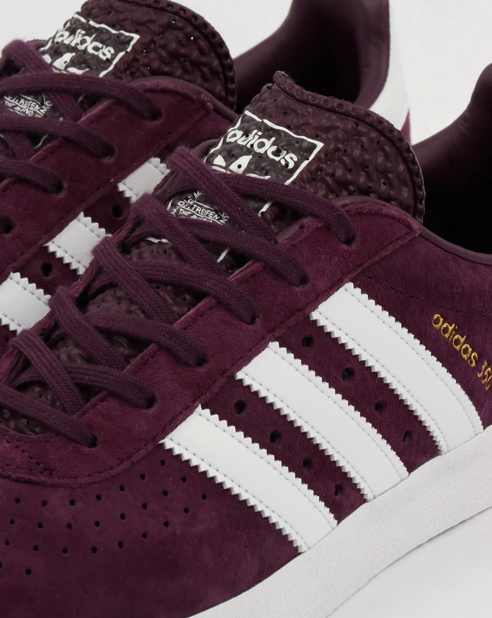 Adidas 350 Trainers Deep Plum/White - Image 4