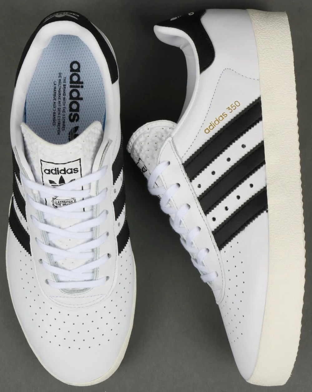 Adidas 350 Trainers White/Black/Off White - Image 2