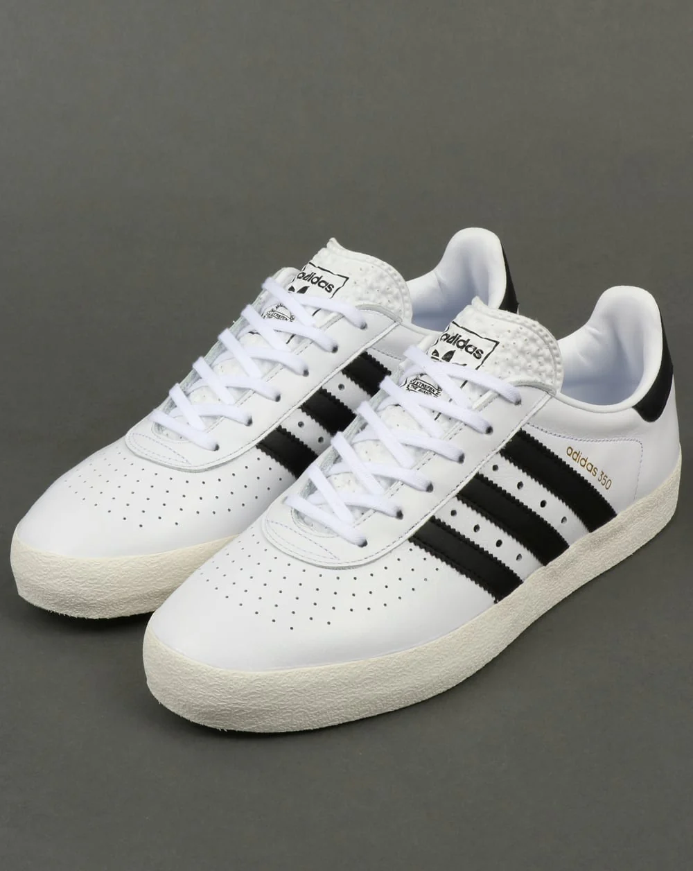 Adidas 350 Trainers White/Black/Off White - Image 3