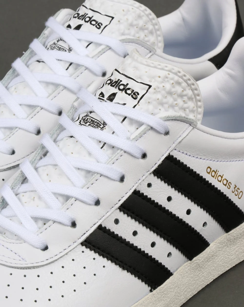 Adidas 350 Trainers White/Black/Off White - Image 4