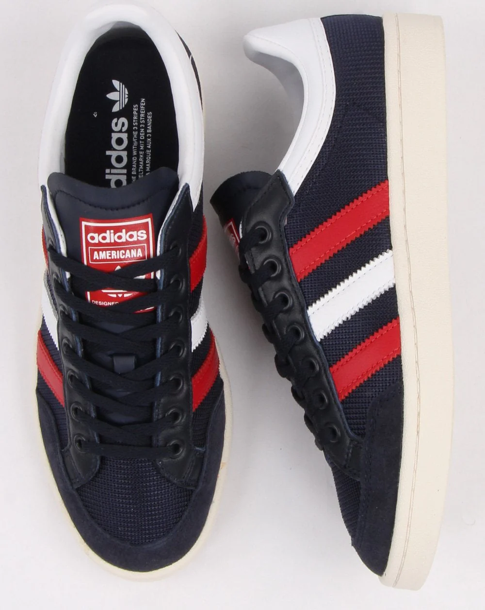 Adidas Americana Low Trainers Navy/White/Red - Image 2