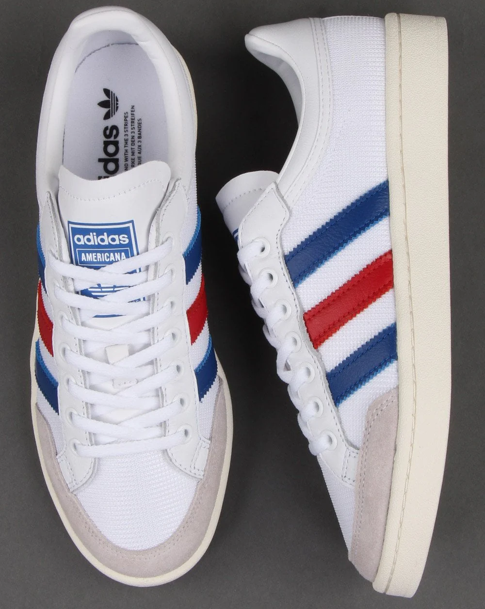 Adidas Americana Low Trainers White/Royal/Red - Image 2