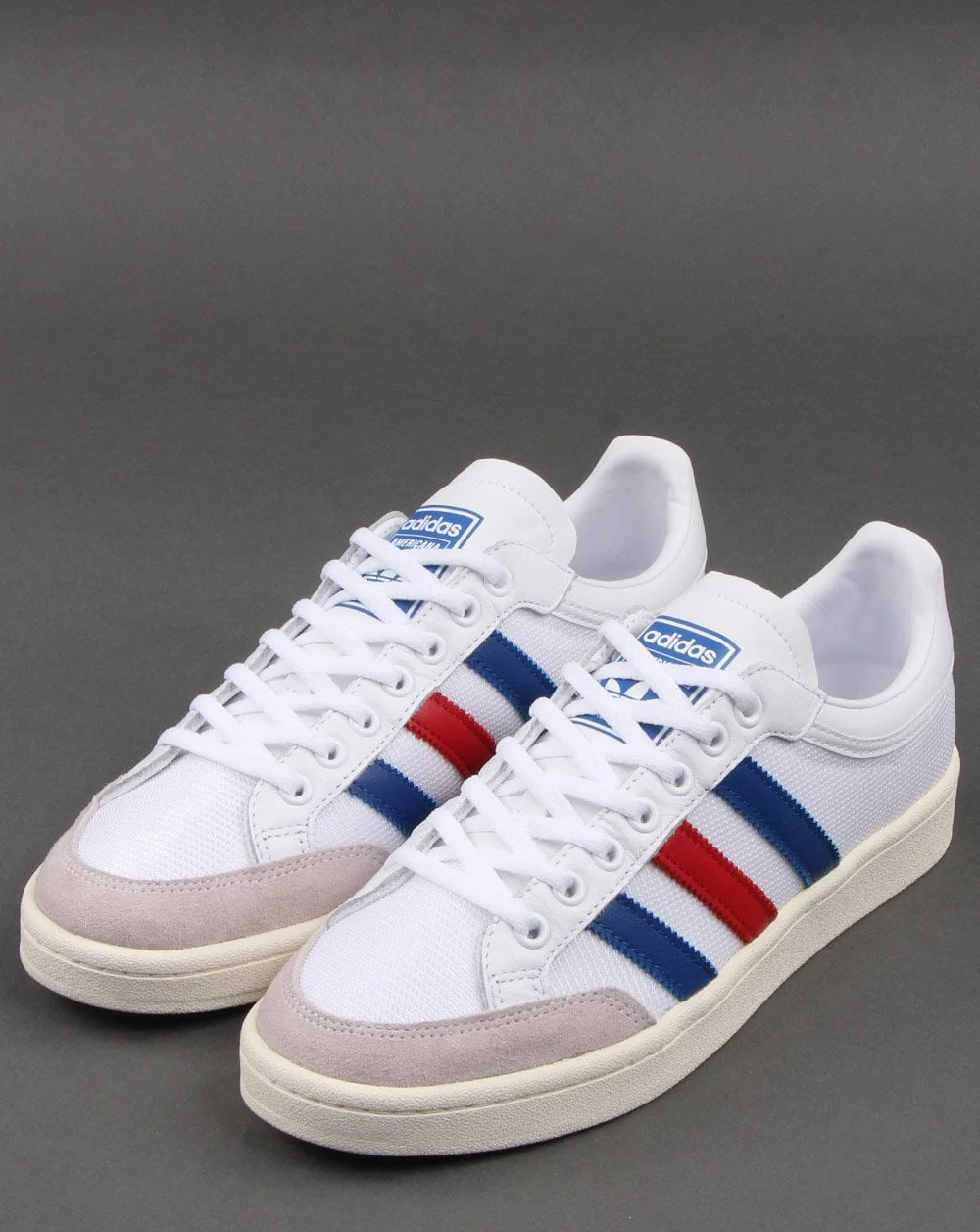 Adidas Americana Low Trainers White/Royal/Red - Image 3