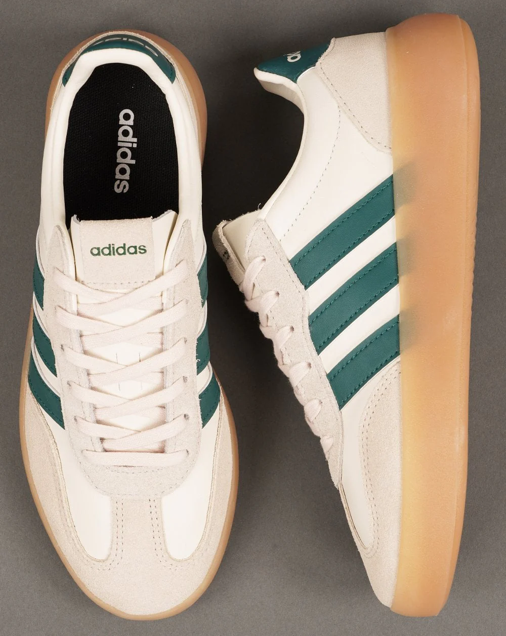 Adidas Barreda Lux Trainers Off White Green Gum - Image 4