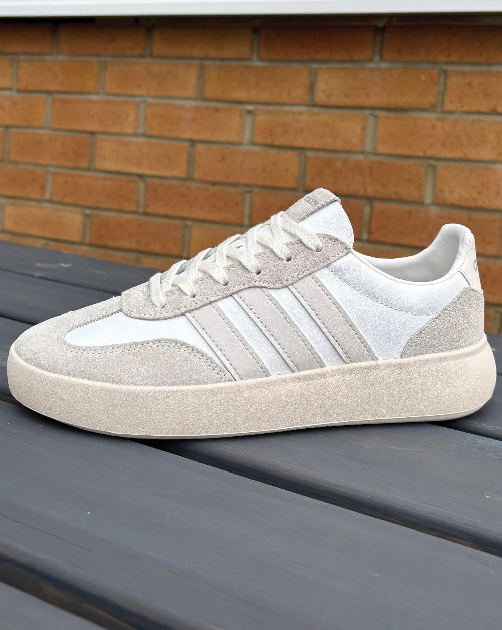 Adidas Barreda Lux Trainers Chalk White leather - Image 4